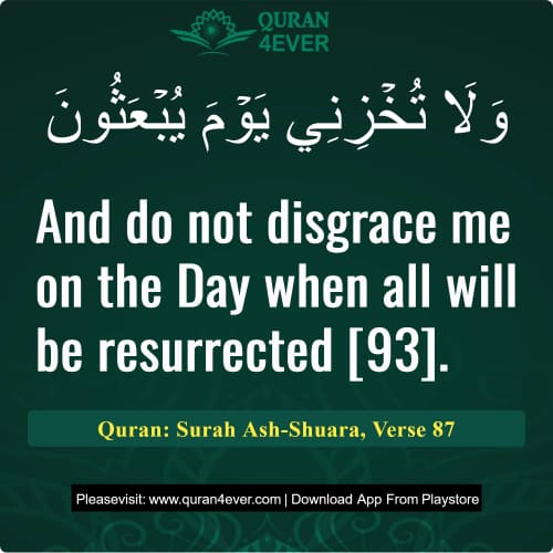Quran Surah 26 Verse 87