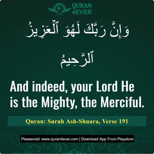 Quran Surah 26 Verse 191