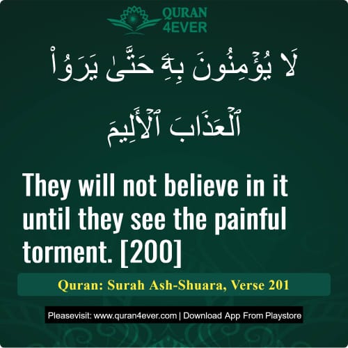 Quran Surah 26 Verse 201