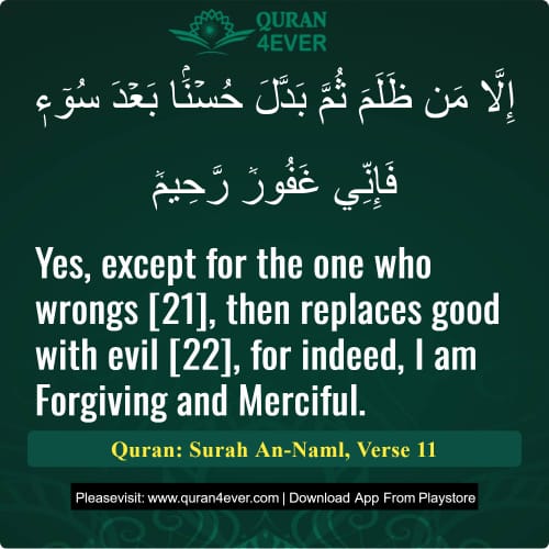 Quran Surah 27 Verse 11