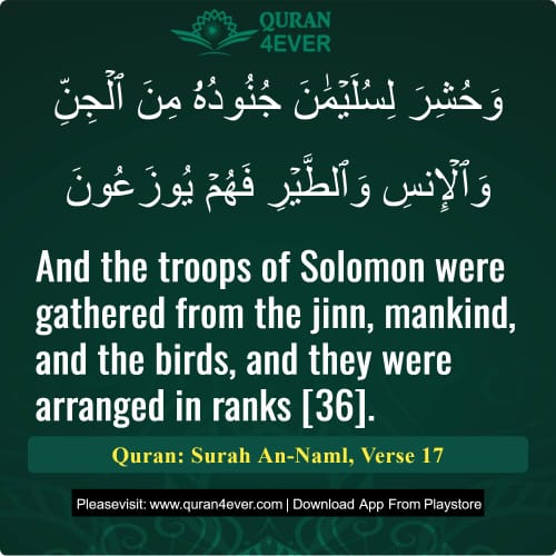 Quran Surah 27 Verse 17