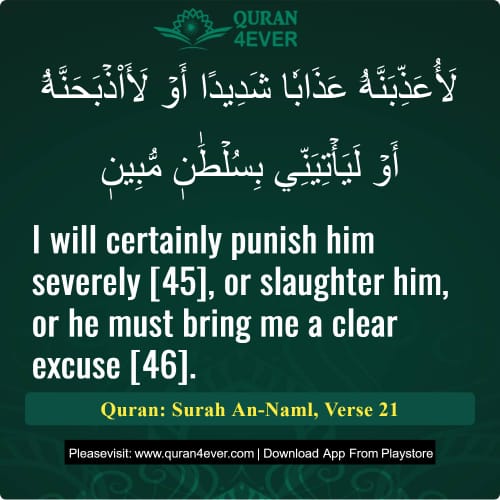 Quran Surah 27 Verse 21