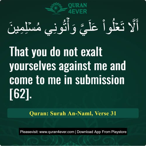 Quran Surah 27 Verse 31