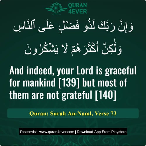 Quran Surah 27 Verse 73