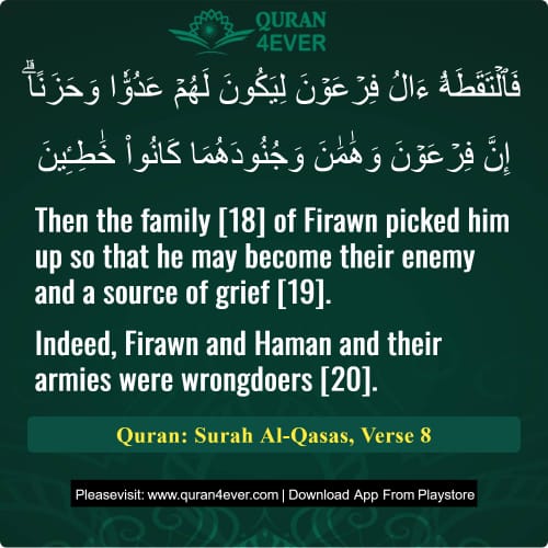 Quran Surah 28 Verse 8