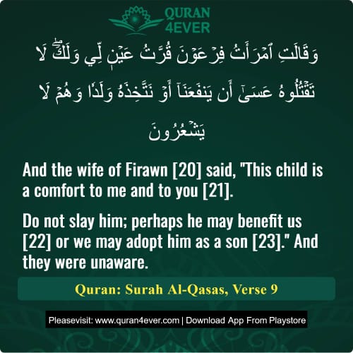 Quran Surah 28 Verse 9