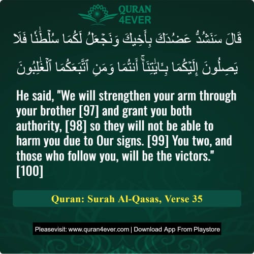 Quran Surah 28 Verse 35
