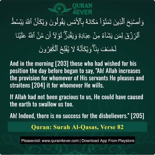 Quran Surah 28 Verse 82