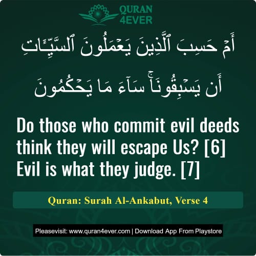 Quran Surah 29 Verse 4