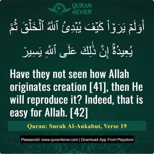 Quran Surah 29 Verse 19