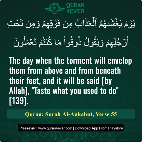 Quran Surah 29 Verse 55