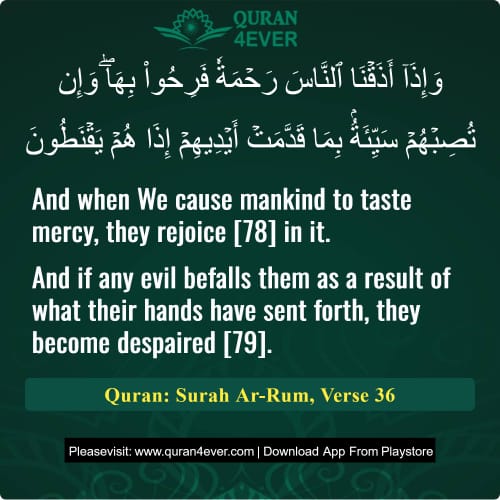 Quran Surah 30 Verse 36