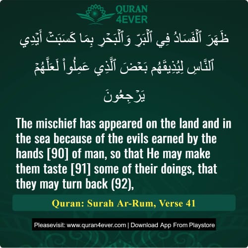 Quran Surah 30 Verse 41