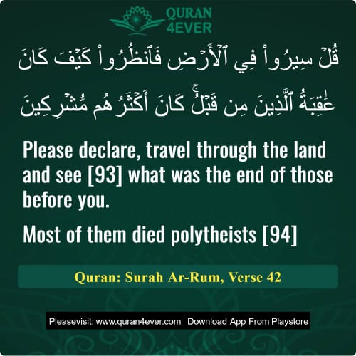 Quran Surah 30 Verse 42