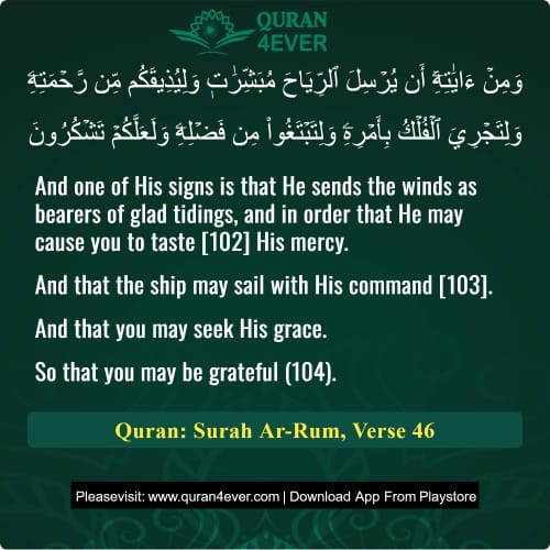 Quran Surah 30 Verse 46
