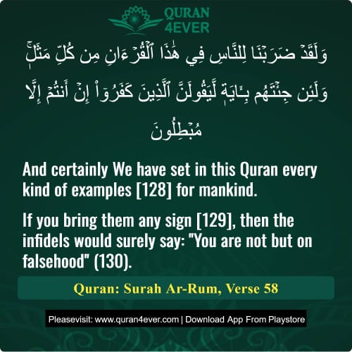 Quran Surah 30 Verse 58