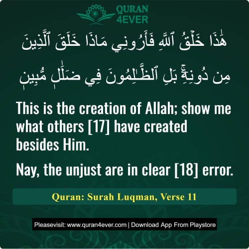 Quran Surah 31 Verse 11