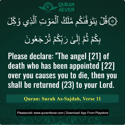 Quran Surah 32 Verse 11