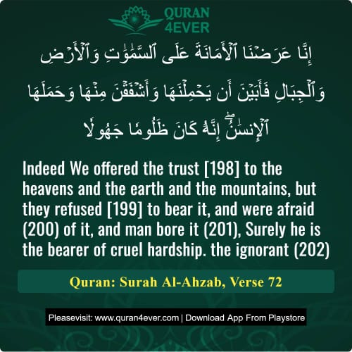 Quran Surah 33 Verse 72
