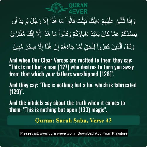Quran Surah 34 Verse 43