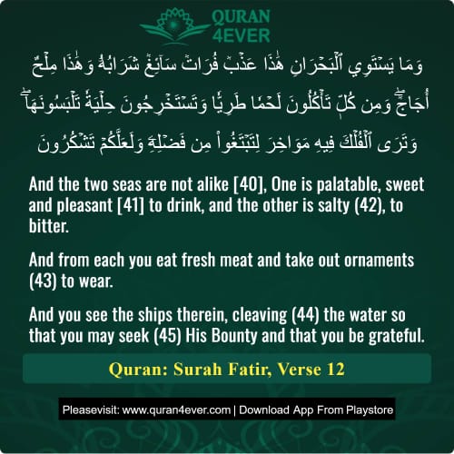 Quran Surah 35 Verse 12
