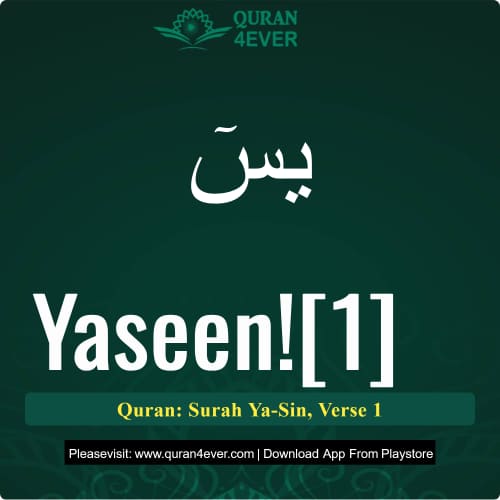 Quran Surah 36 Verse 1