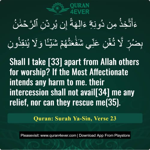 Quran Surah 36 Verse 23