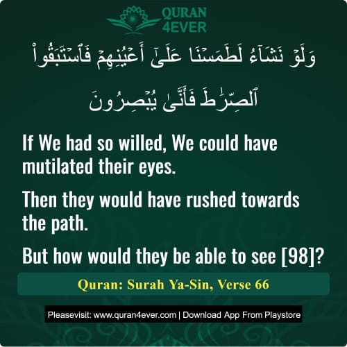 Quran Surah 36 Verse 66