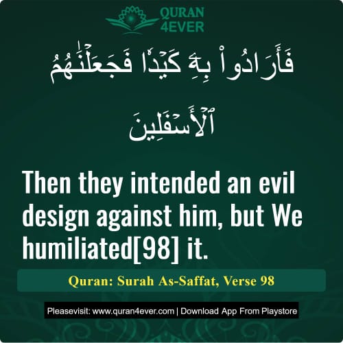 Quran Surah 37 Verse 98