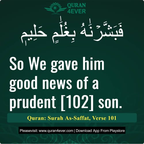 Quran Surah 37 Verse 101