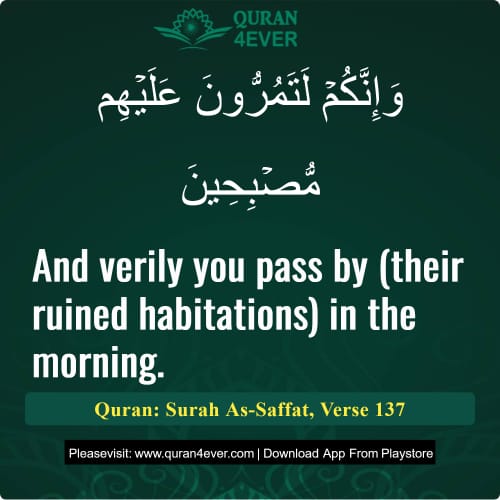 Quran Surah 37 Verse 137