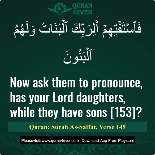 Quran Surah 37 Verse 149