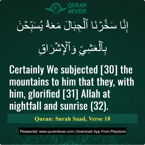 Quran Surah 38 Verse 18