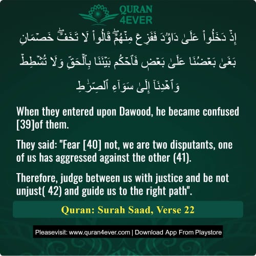 Quran Surah 38 Verse 22