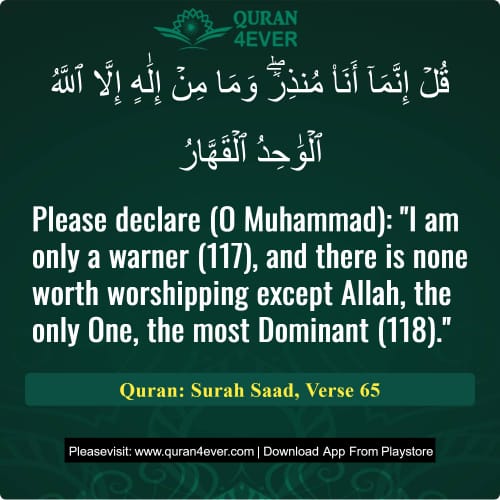 Quran Surah 38 Verse 65