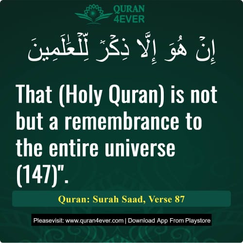 Quran Surah 38 Verse 87