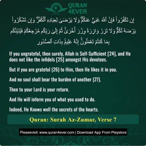 Quran Surah 39 Verse 7