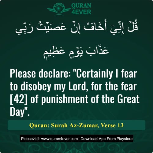 Quran Surah 39 Verse 13