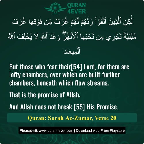 Quran Surah 39 Verse 20