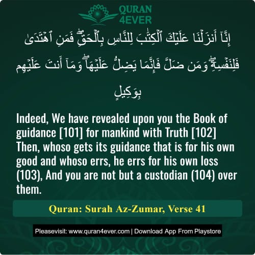 Quran Surah 39 Verse 41