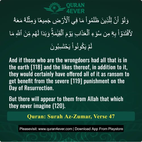 Quran Surah 39 Verse 47