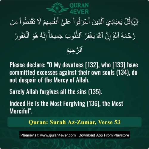 Quran Surah 39 Verse 53