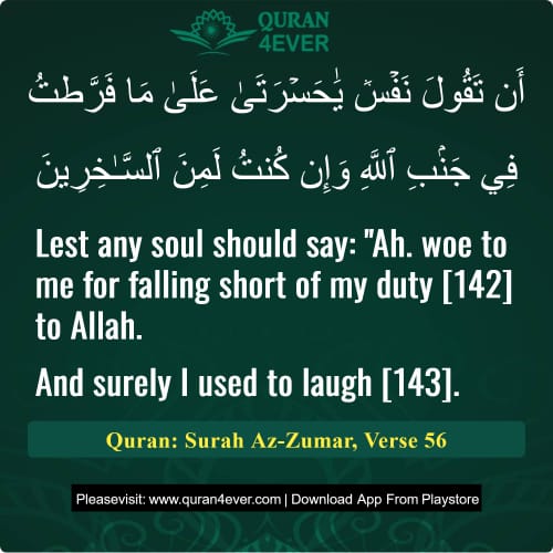 Quran Surah 39 Verse 56
