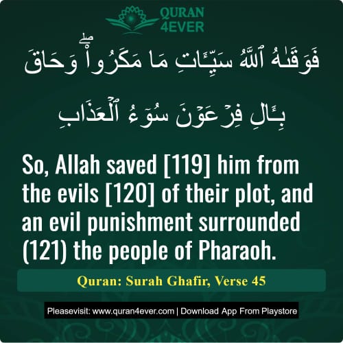 Quran Surah 40 Verse 45