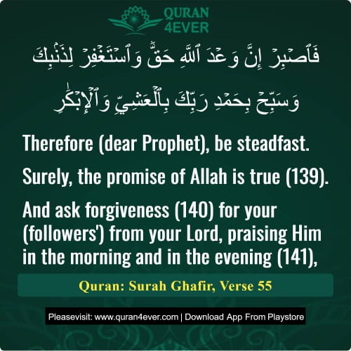 Quran Surah 40 Verse 55
