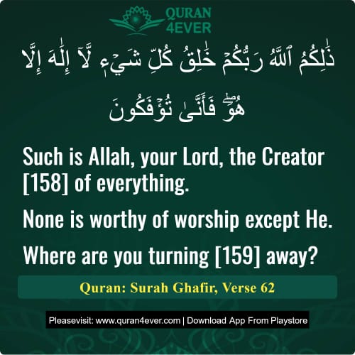 Quran Surah 40 Verse 62