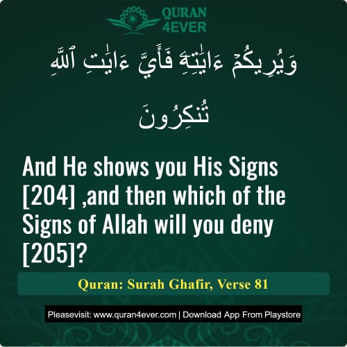 Quran Surah 40 Verse 81