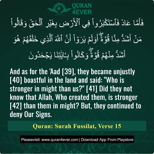 Quran Surah 41 Verse 15