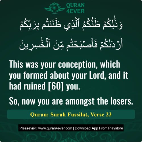 Quran Surah 41 Verse 23