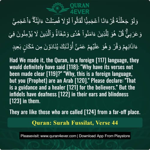 Quran Surah 41 Verse 44